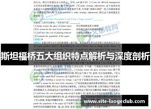 斯坦福桥五大组织特点解析与深度剖析 斯坦福桥五大组织特点解析与深度剖析